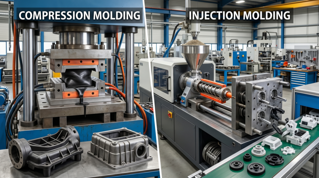 Compression Molding vs Injection Molding