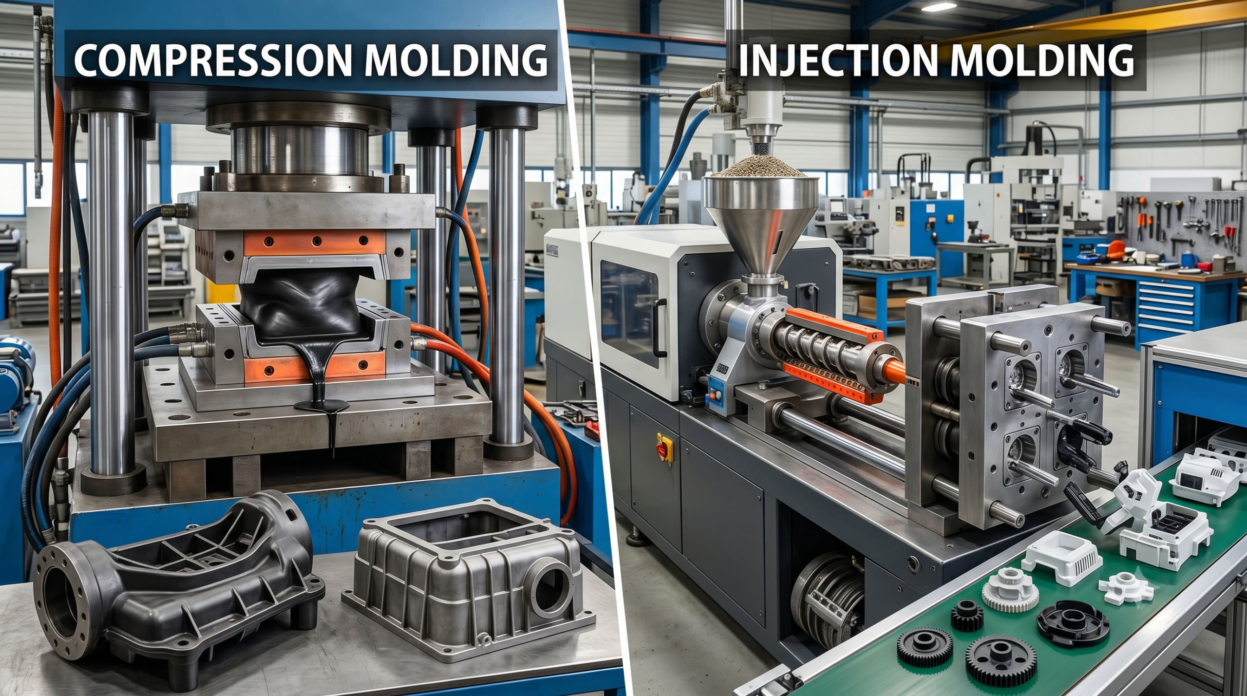 Compression Molding vs Injection Molding