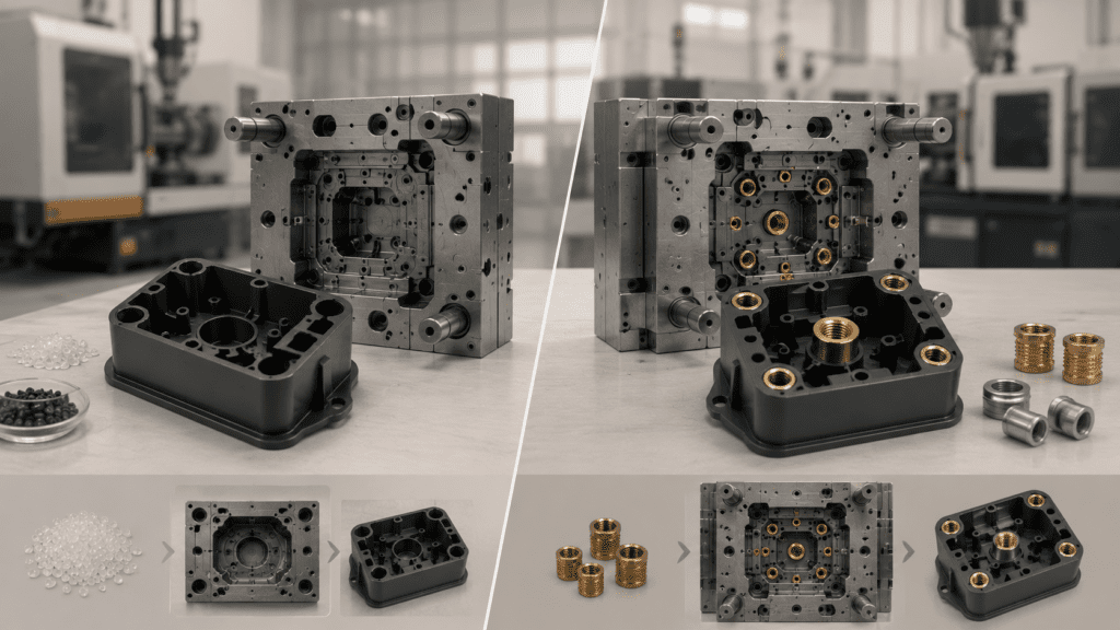 Traditional Injection Moulding vs Insert Moulding