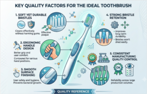 Key quality factors for ideal toothbrush