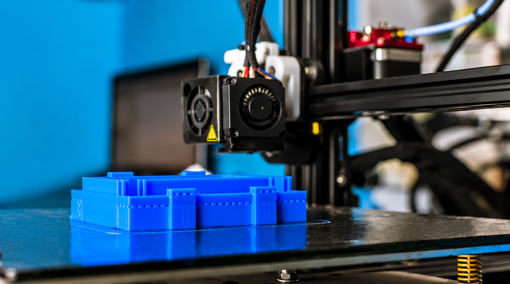 Blue 3d Print Under Construction - Efficient-innovations Plastic Product Design